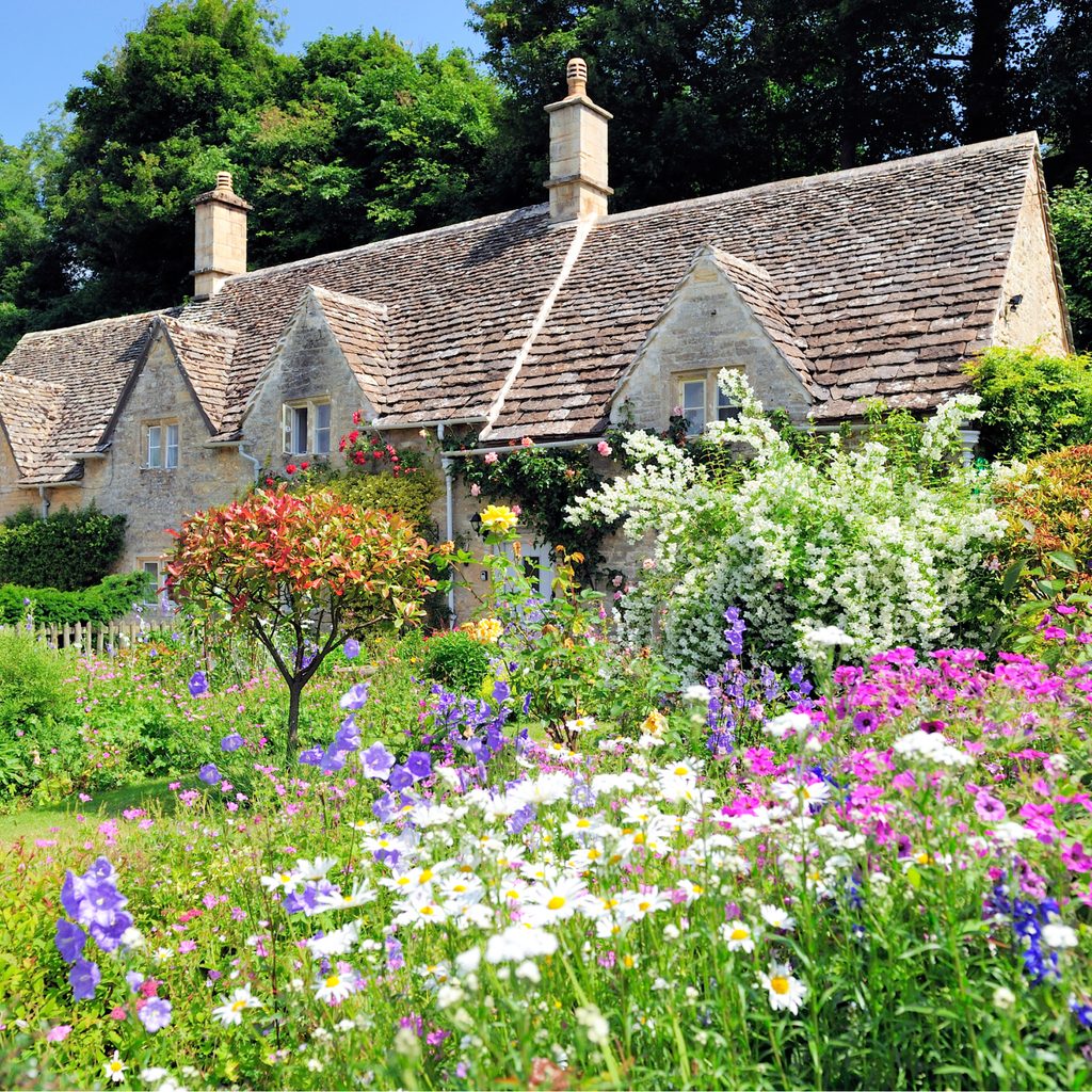 A beautiful English cottage garden