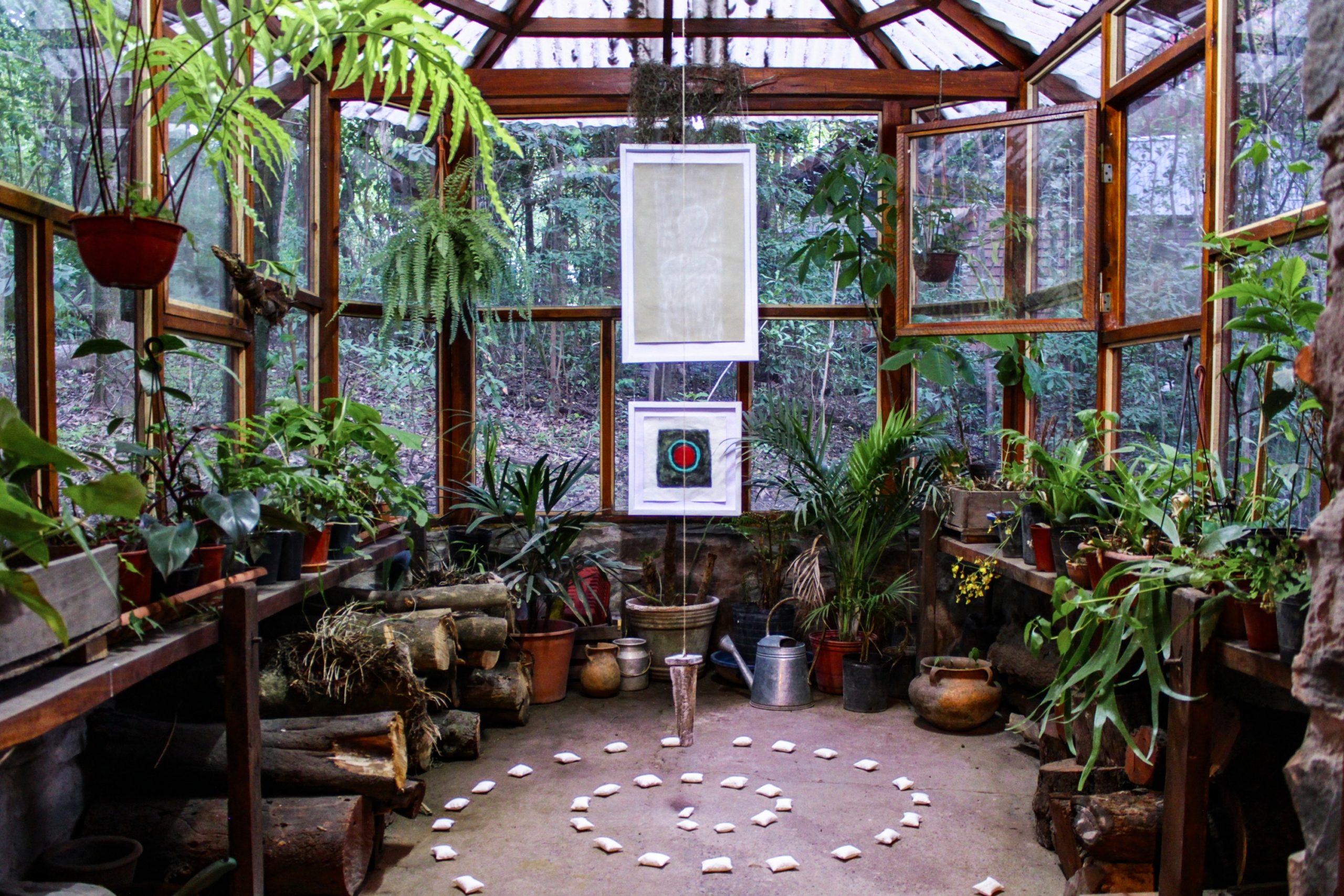 Indoor garden in atrium