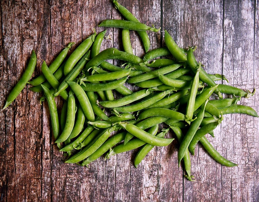 Harvested pea pods