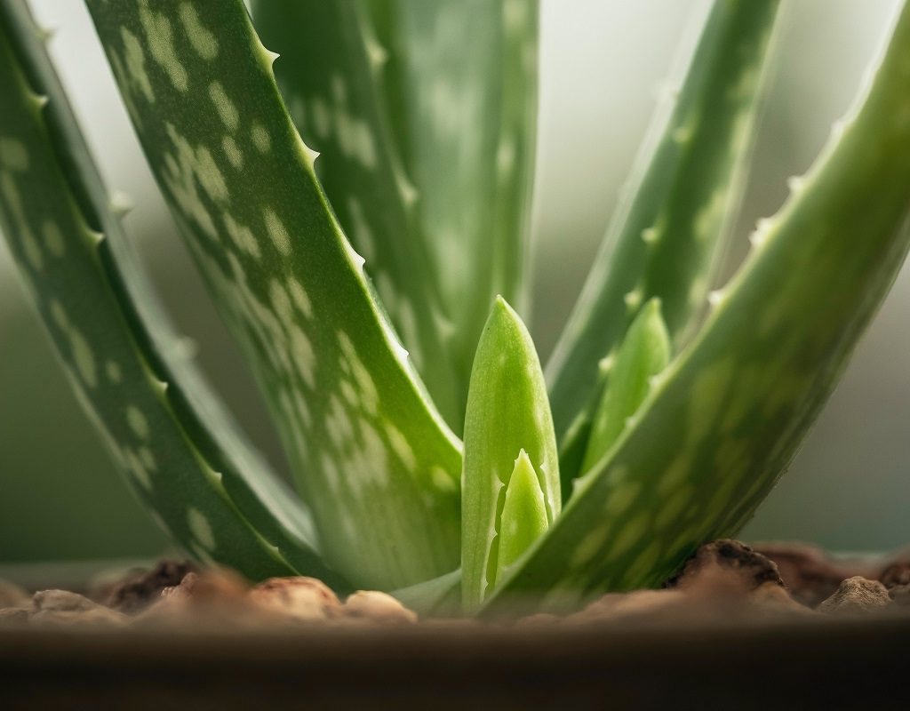New growth of an aloe vera