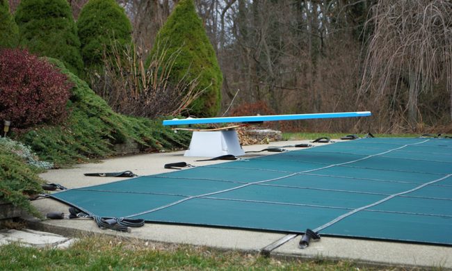 Backyard Swimming Pool With Cover