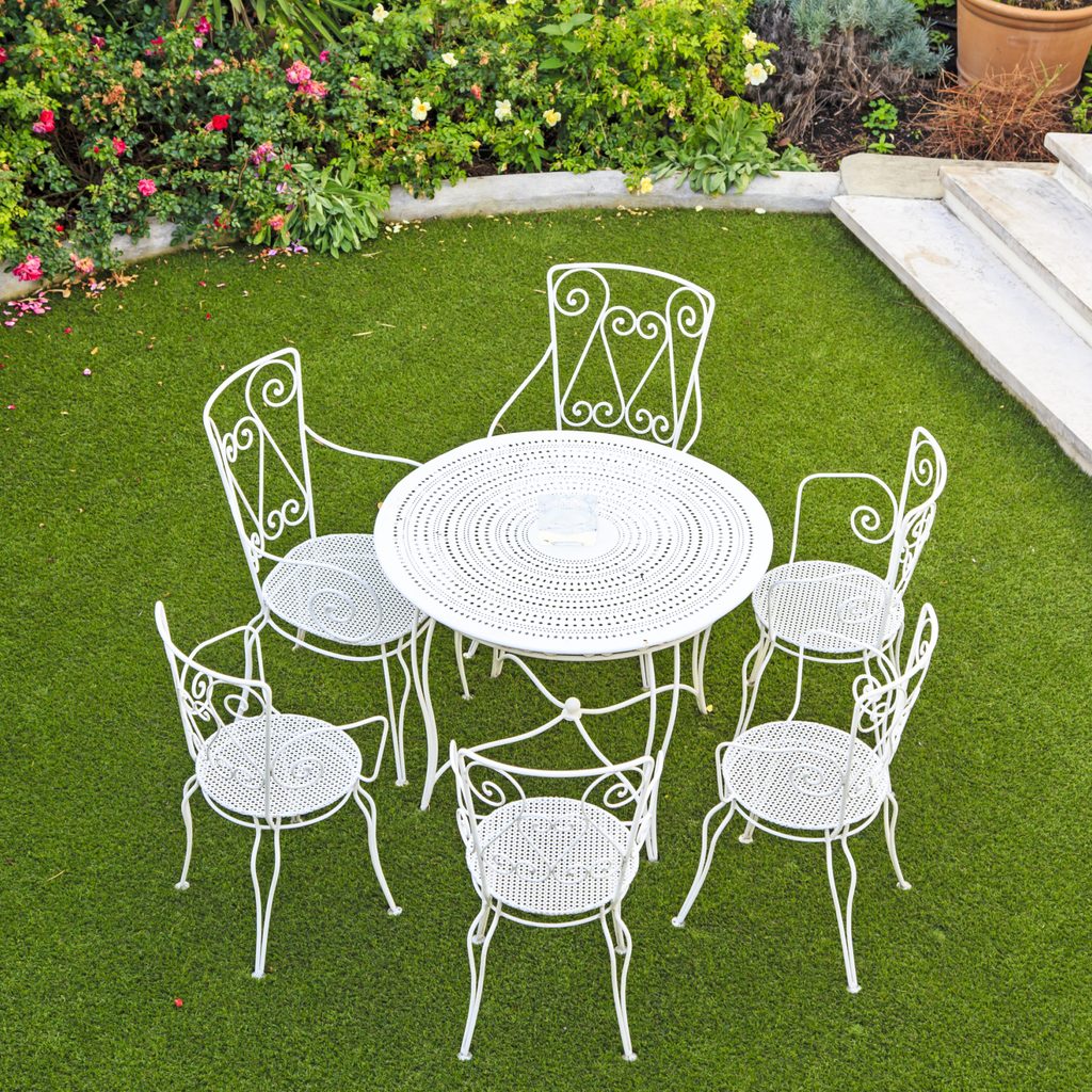 White patio furniture