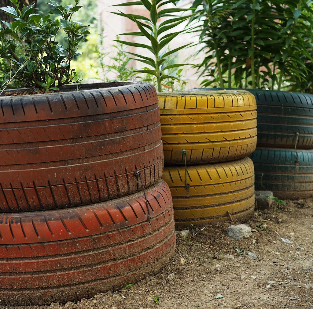 Tire planter
