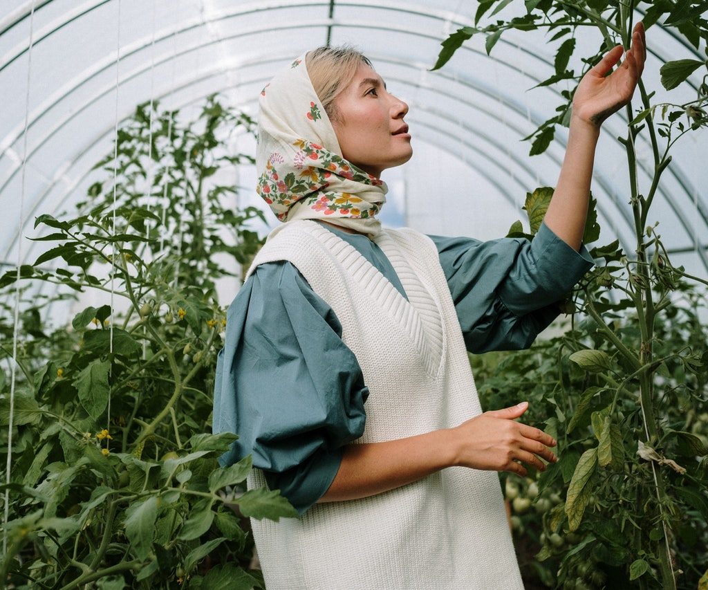 gardening with protective clothes