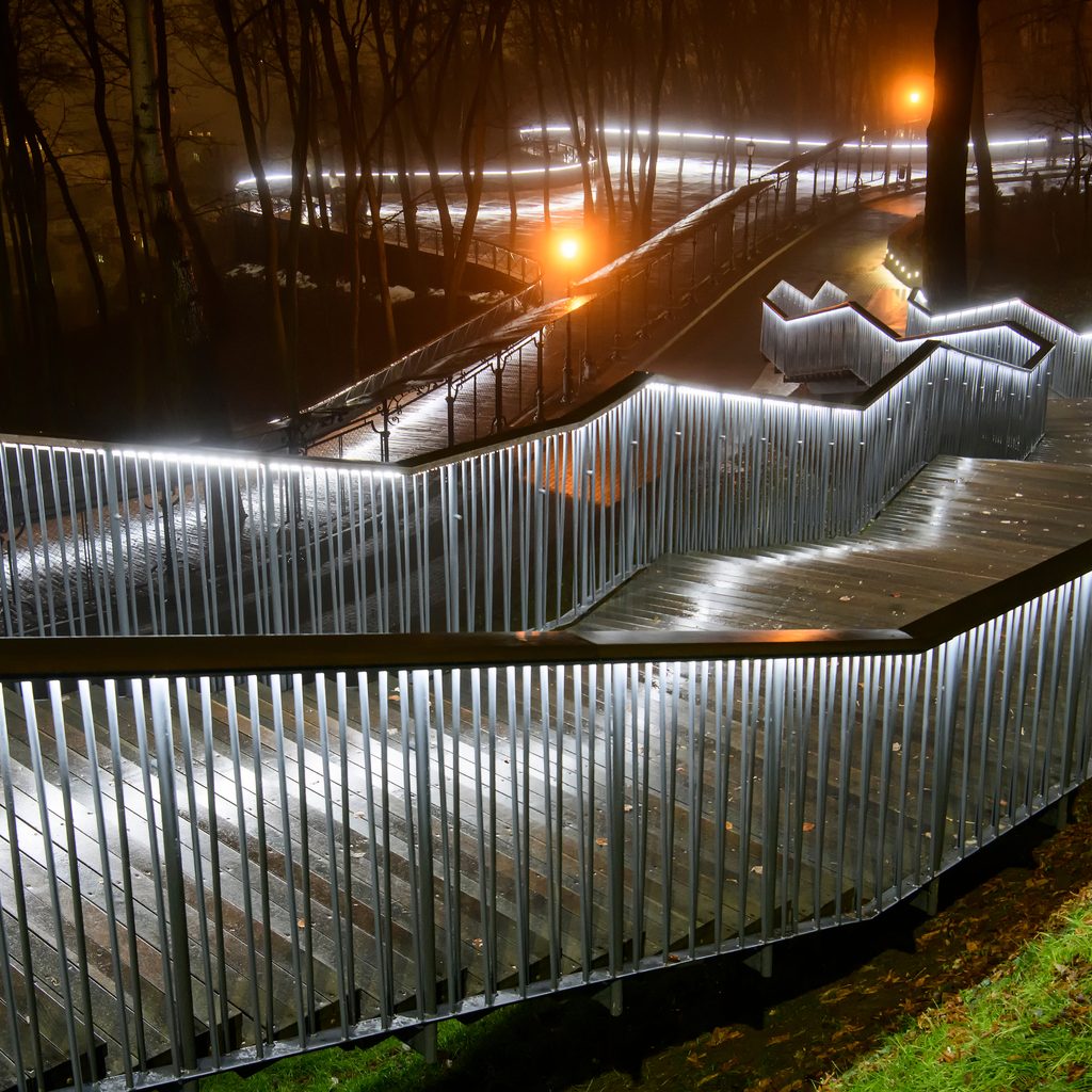 Lights Under Staircase Rail