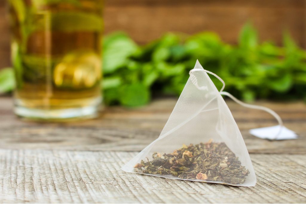 A single tea bag