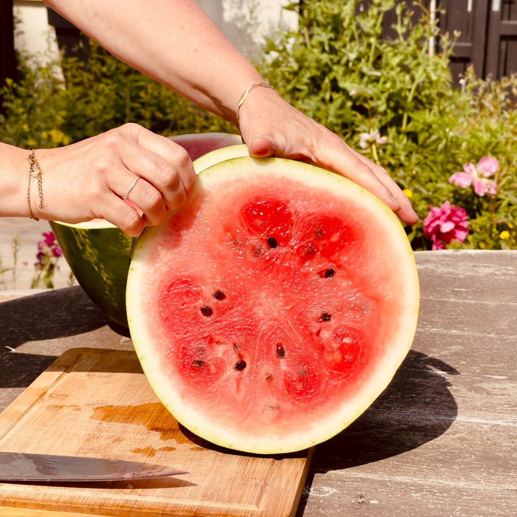 cut in half watermelon