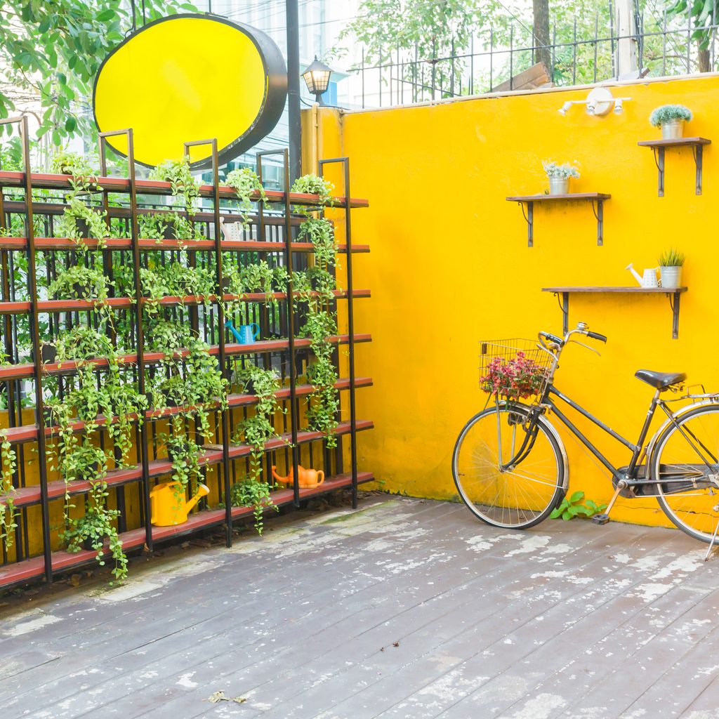 Brightly colored wall art