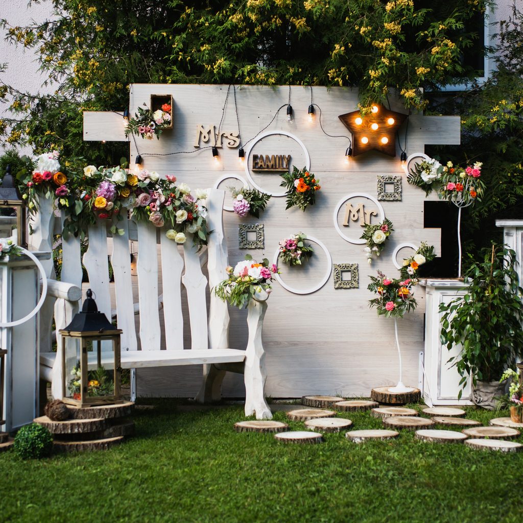 Outdoor wall art for event