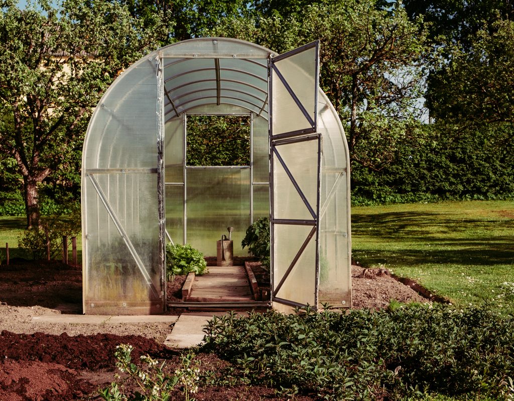 Small rounded greenhouse