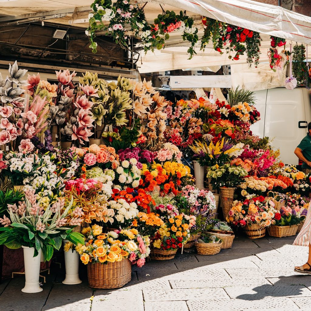 Women at a flower shop