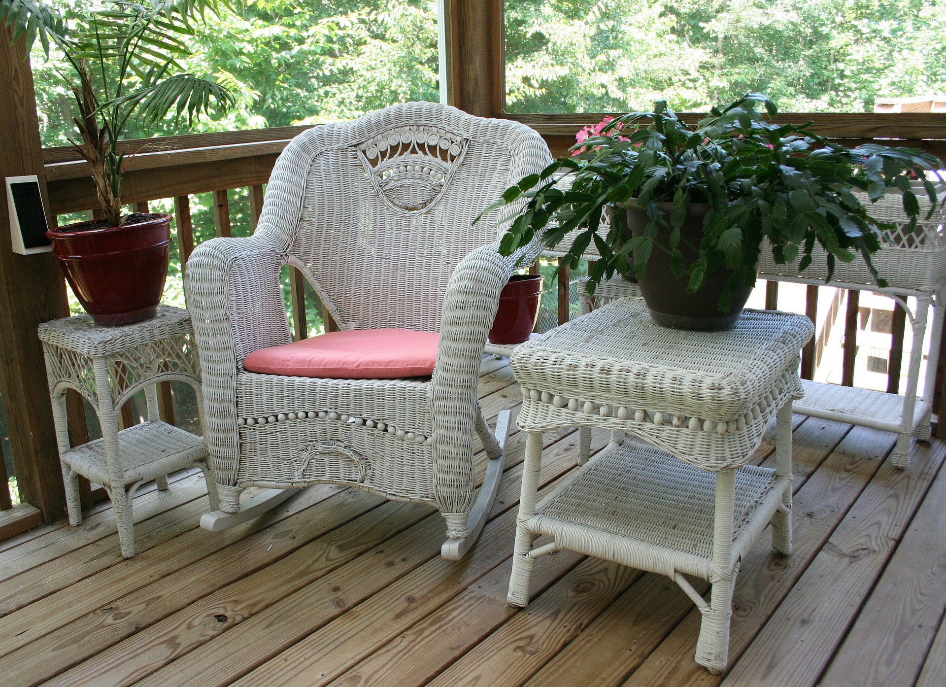 Wicker deck set