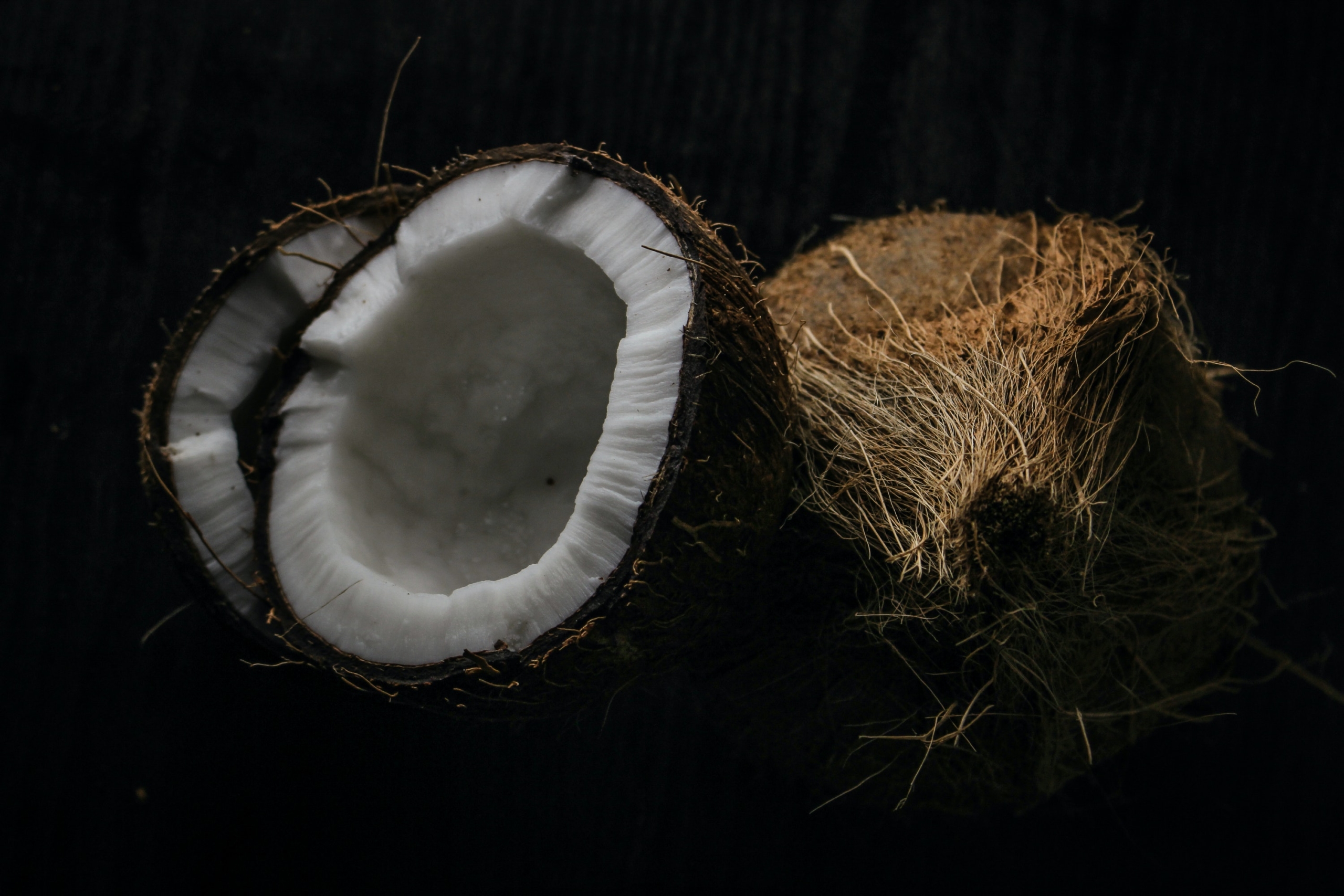 Open coconut husk