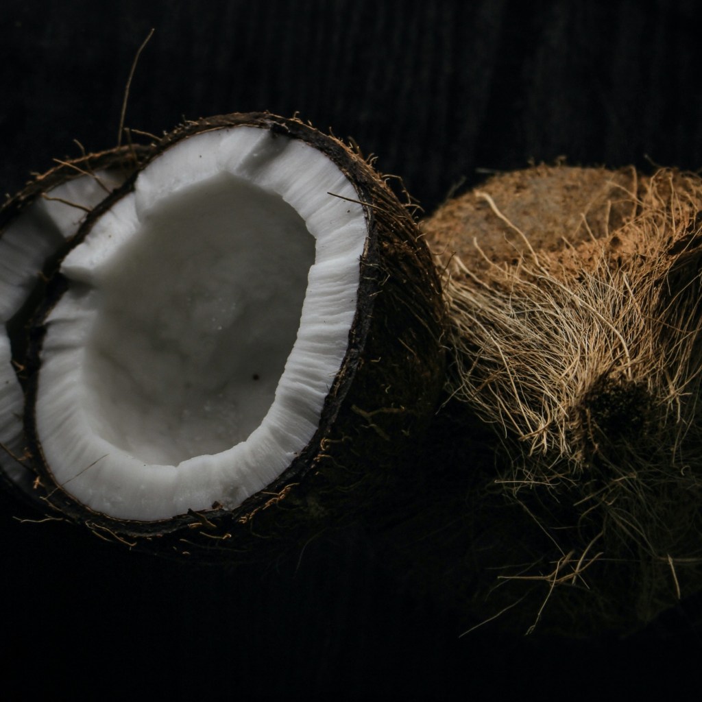 Open coconut husk