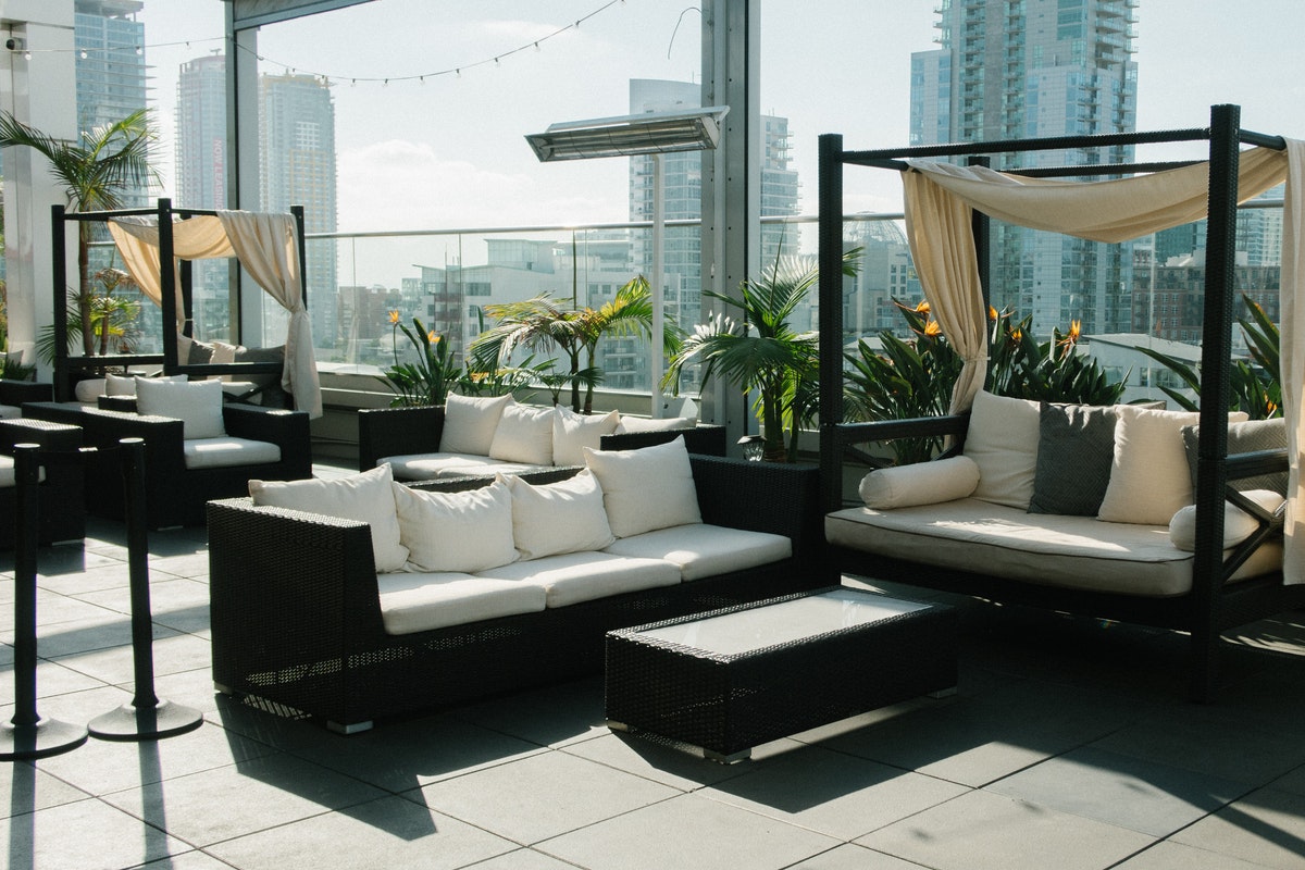 A modern urban patio