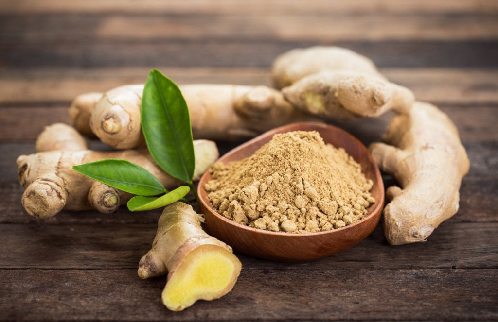 Ginger root and ginger powder