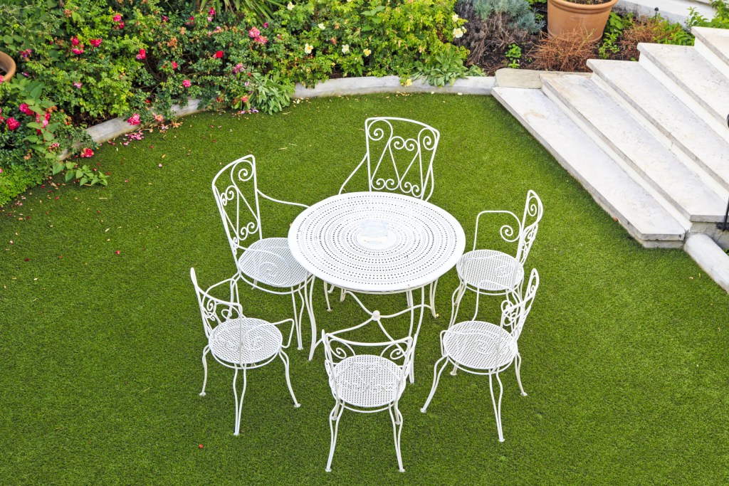 White patio furniture