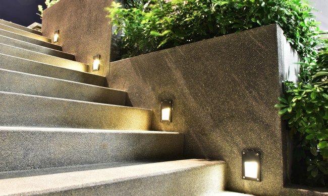Outdoor Staircase With Lights