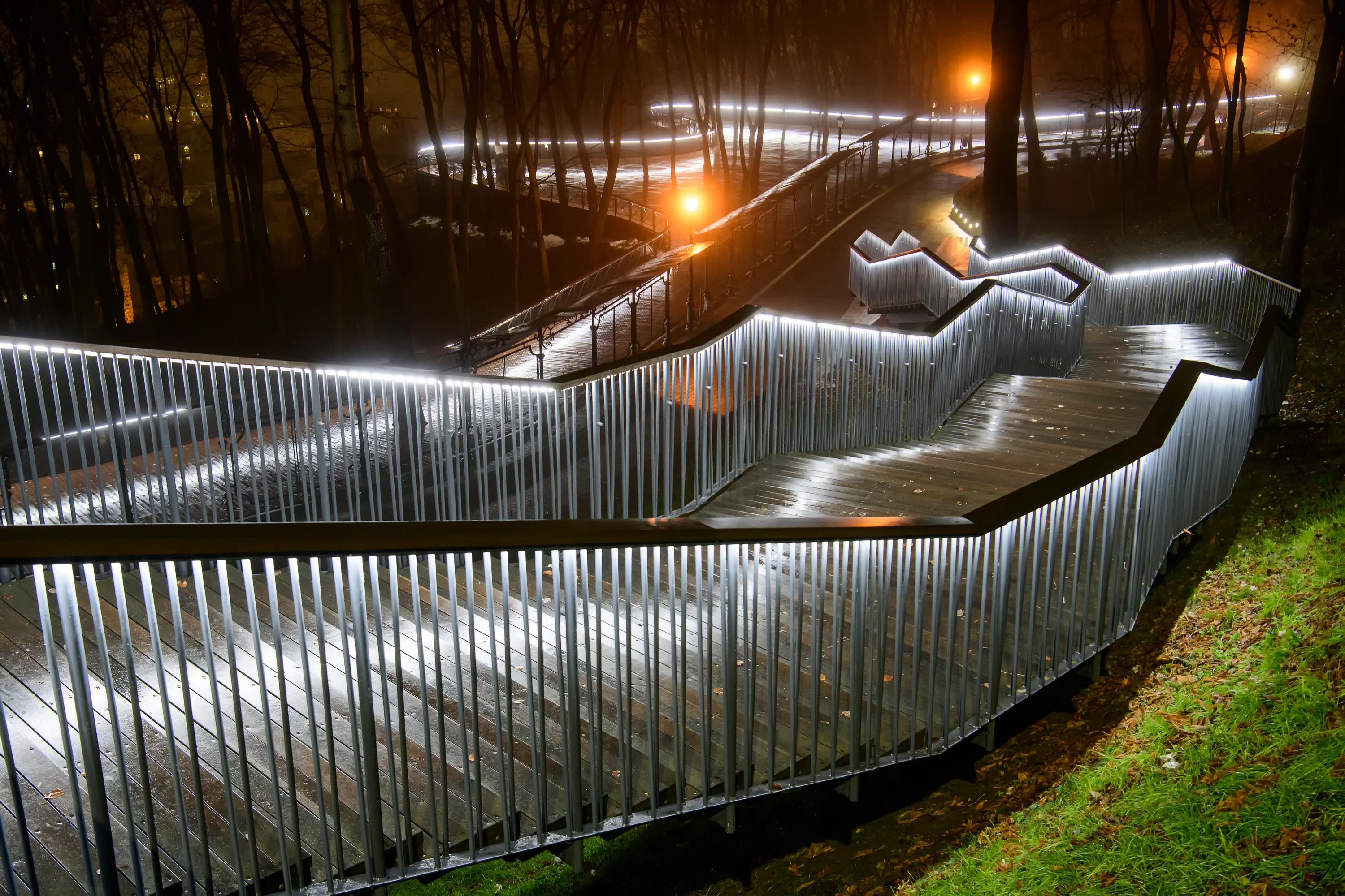 Lights Under Staircase Rail