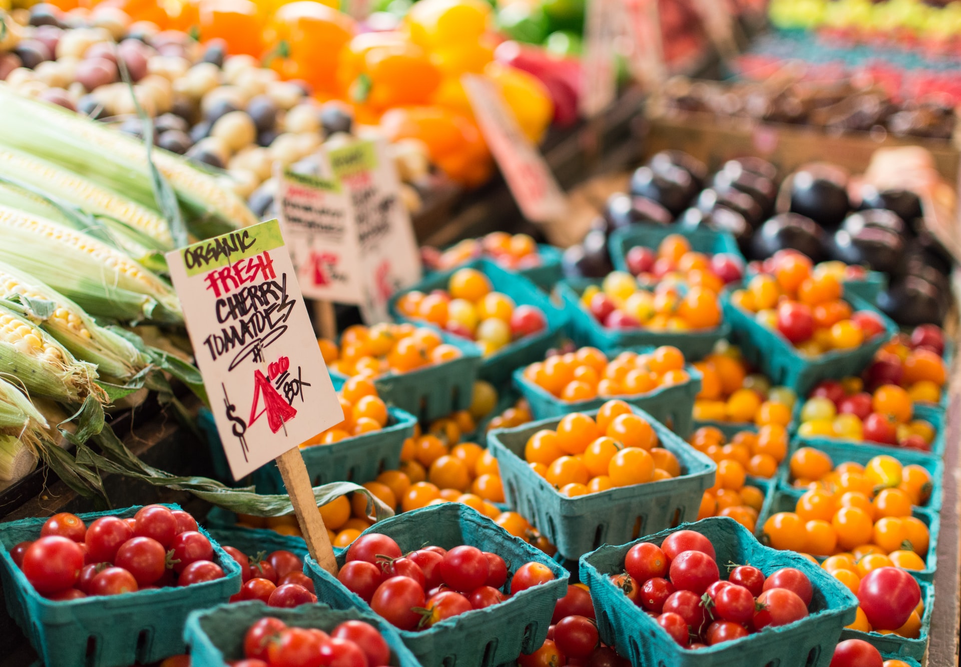 fresh produce at market