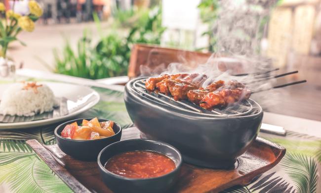 outdoor eating space