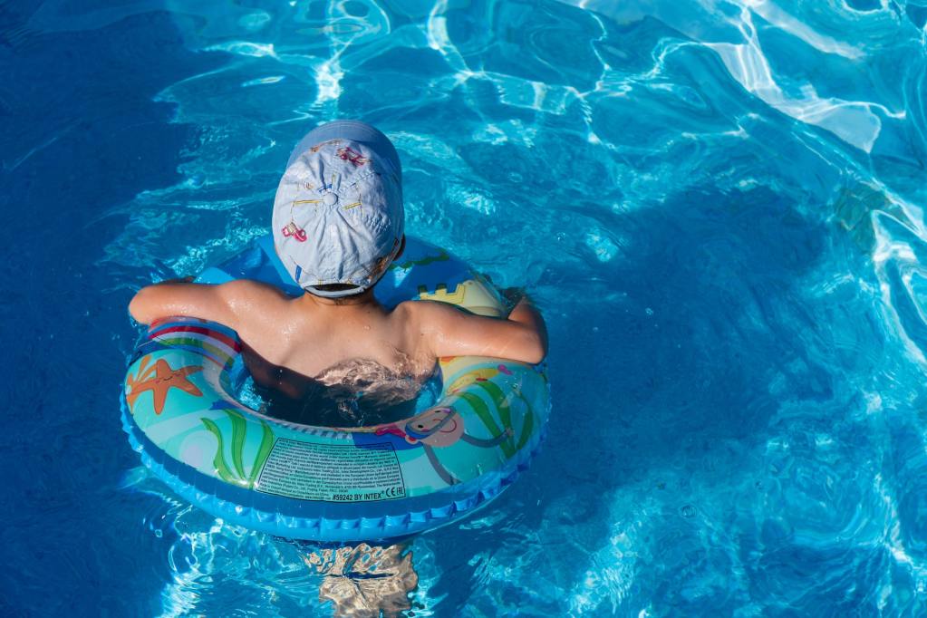 Woman in pool