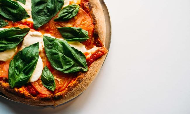 Pizza spinach