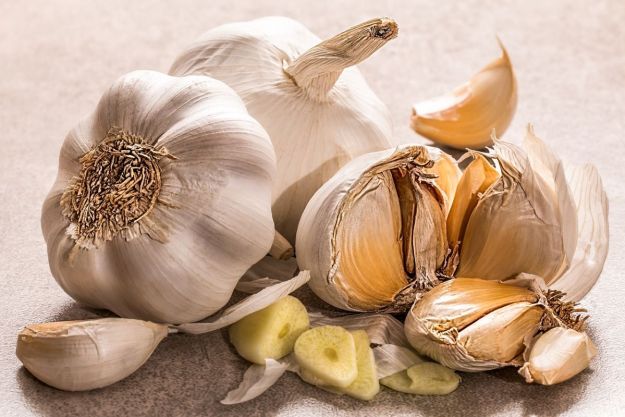 Garlic bulbs and cloves