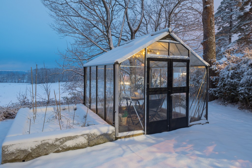 greenhouse in winter