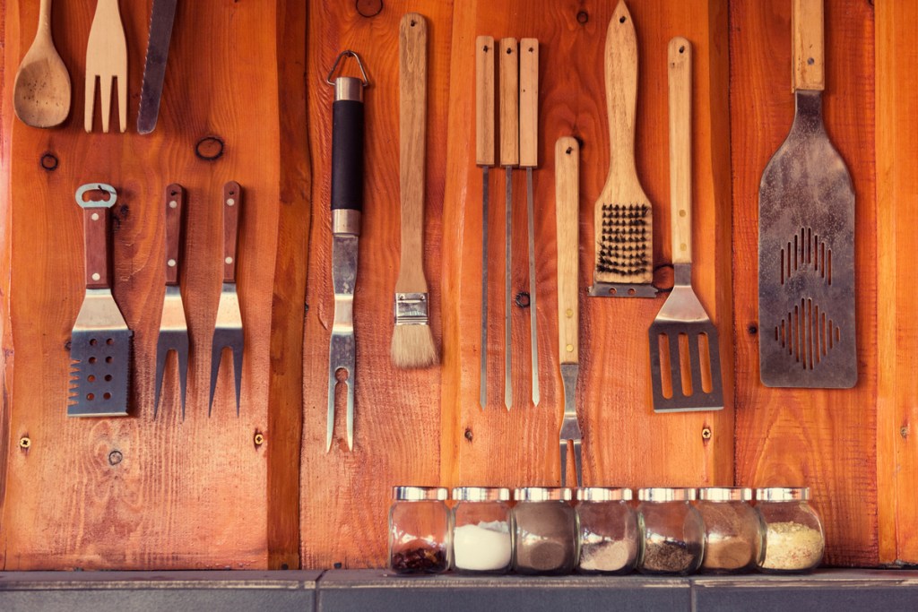 Grill tools hanging