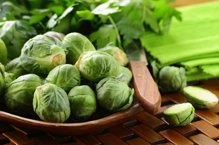 A fresh bowl of Brussels sprouts