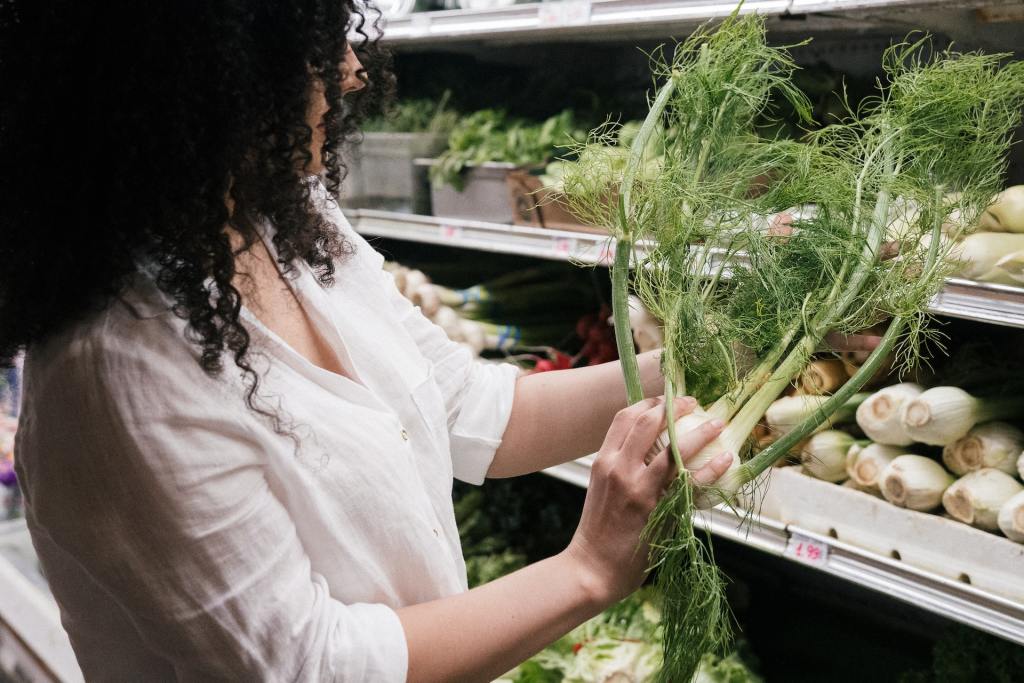 Person looking at fennel