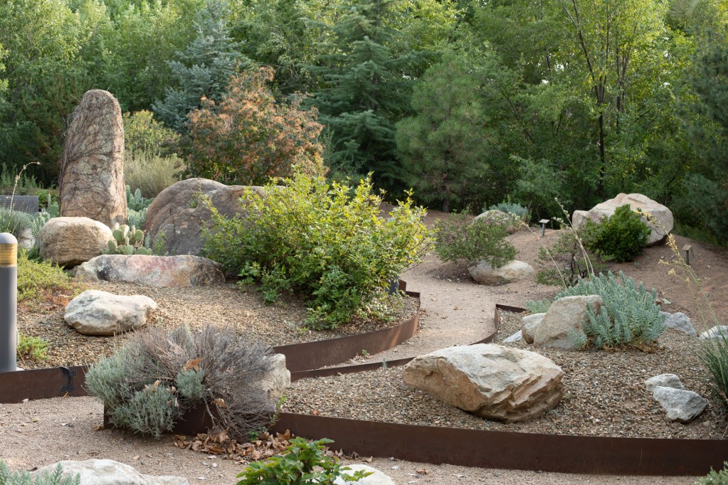 Boulders in a garden