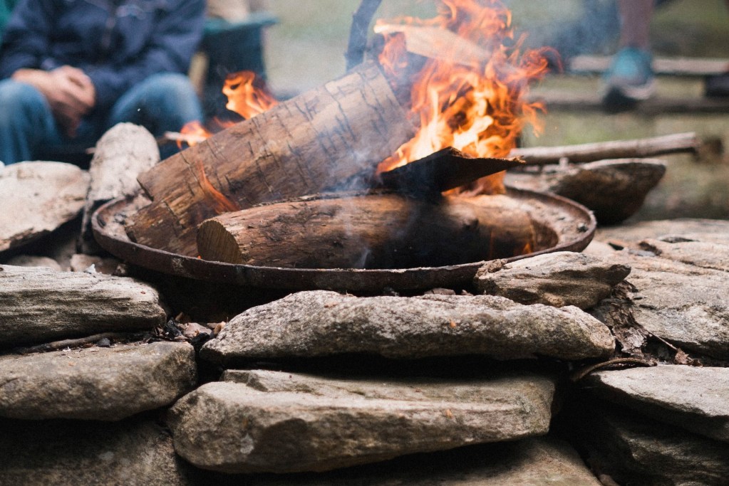 A small fire pit