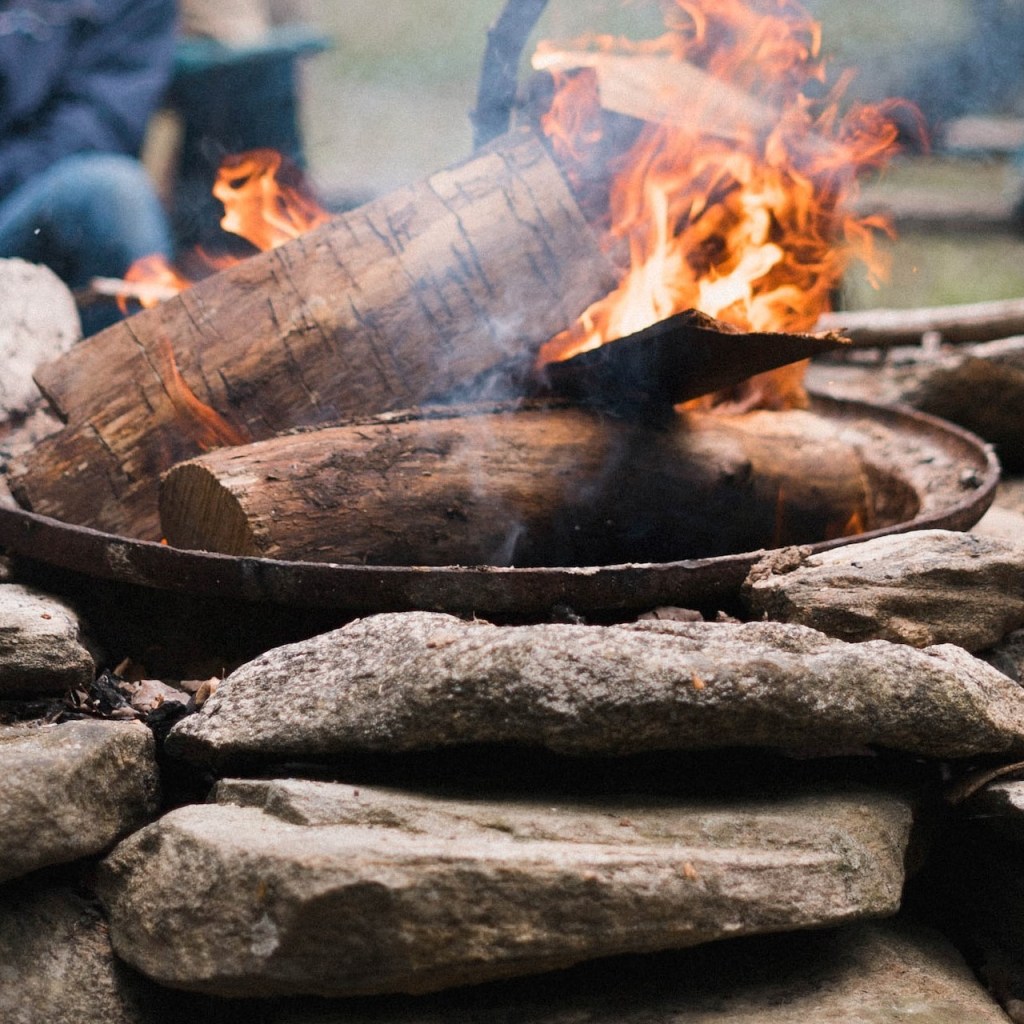 A small fire pit