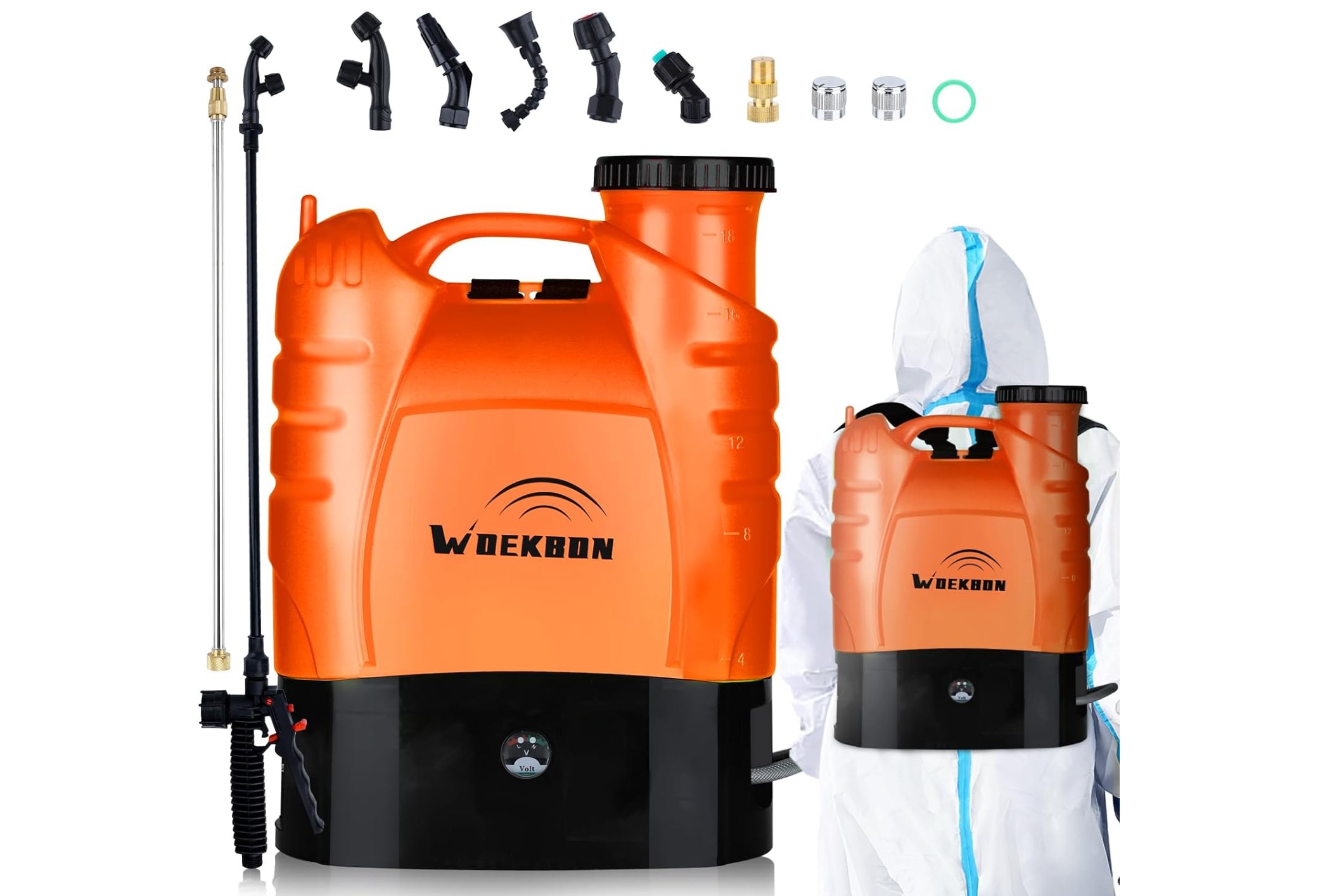 woekbon battery backpack lawn sprayer